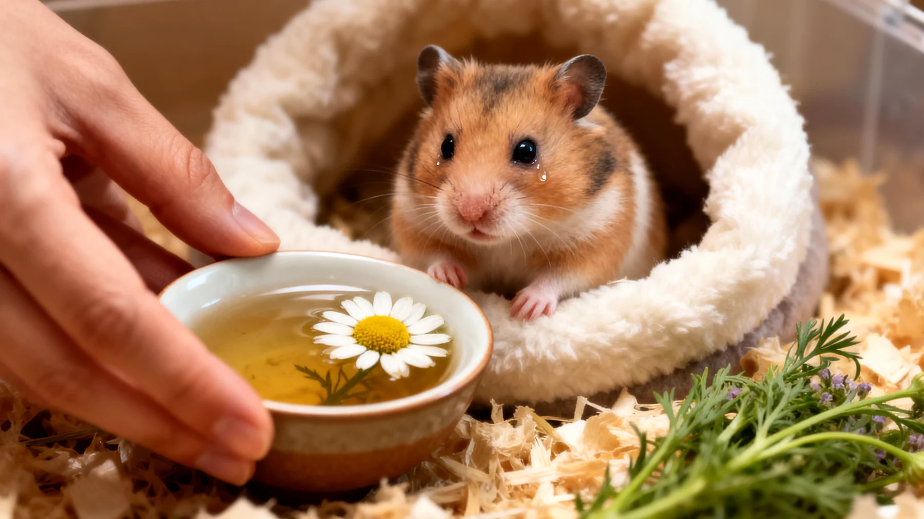 Hamster benötigen in Innenräumen gehaltene, artgerechte Unterbringung und haben keine natürlichen Bedürfnisse für einen Gartenaufenthalt, daher wurde der Kontext 'Im Garten' ignoriert. Das relevante Problem ist: Wie kann man bei Hamstern häufige Gesundheitsprobleme wie Erkältungen, Hautreizungen oder Verdauungsbeschwerden mit natürlichen Hausmitteln und sanften Lösungen unterstützen?"