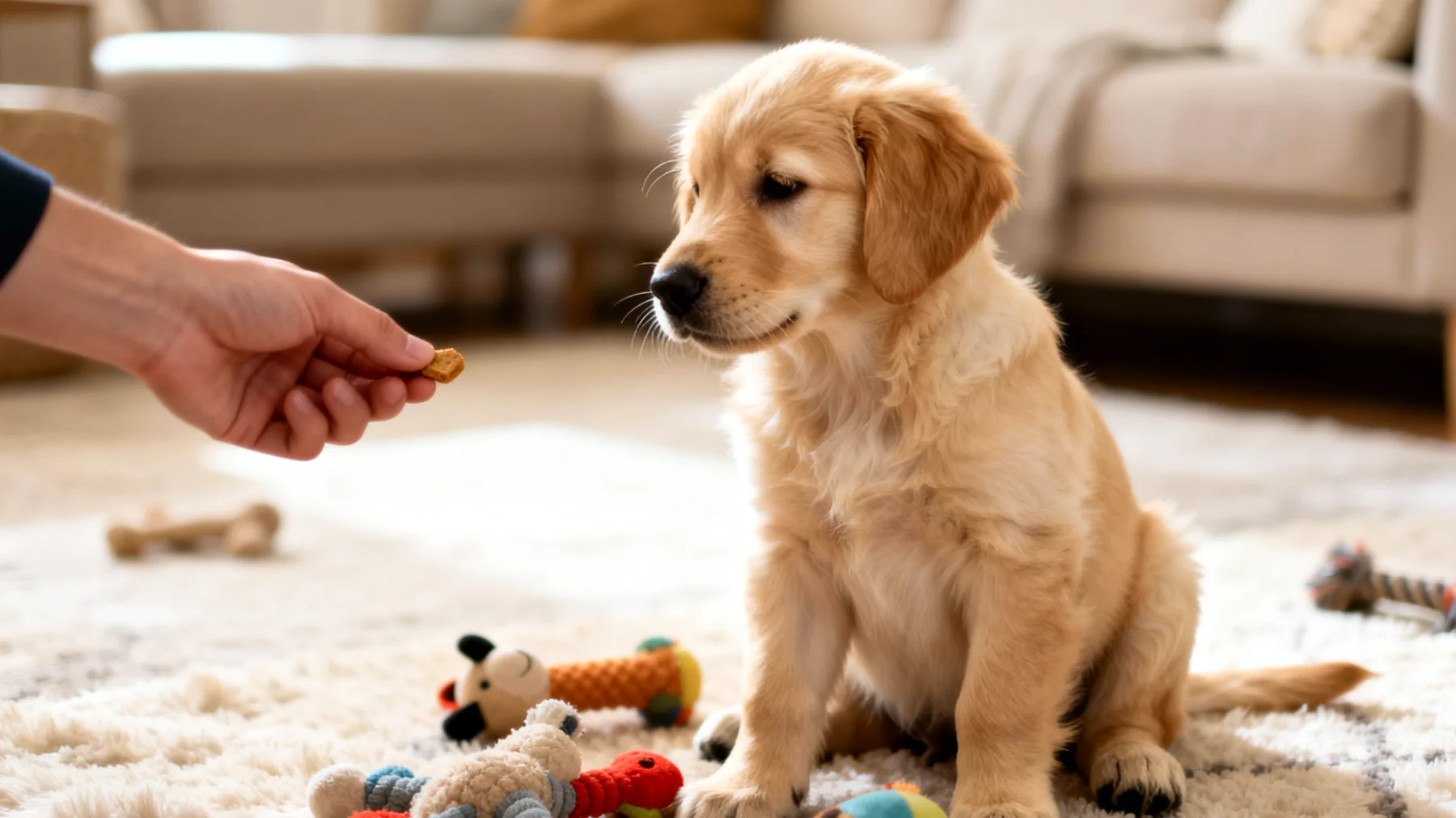 Welpen haben noch keine Impulskontrolle und Konzentrationsfähigkeit entwickelt, was das Training grundlegender Verhaltensweisen erschwert. Sie verstehen noch nicht die Bedeutung von Grenzen und können nicht länger als wenige Minuten aufmerksam bleiben."