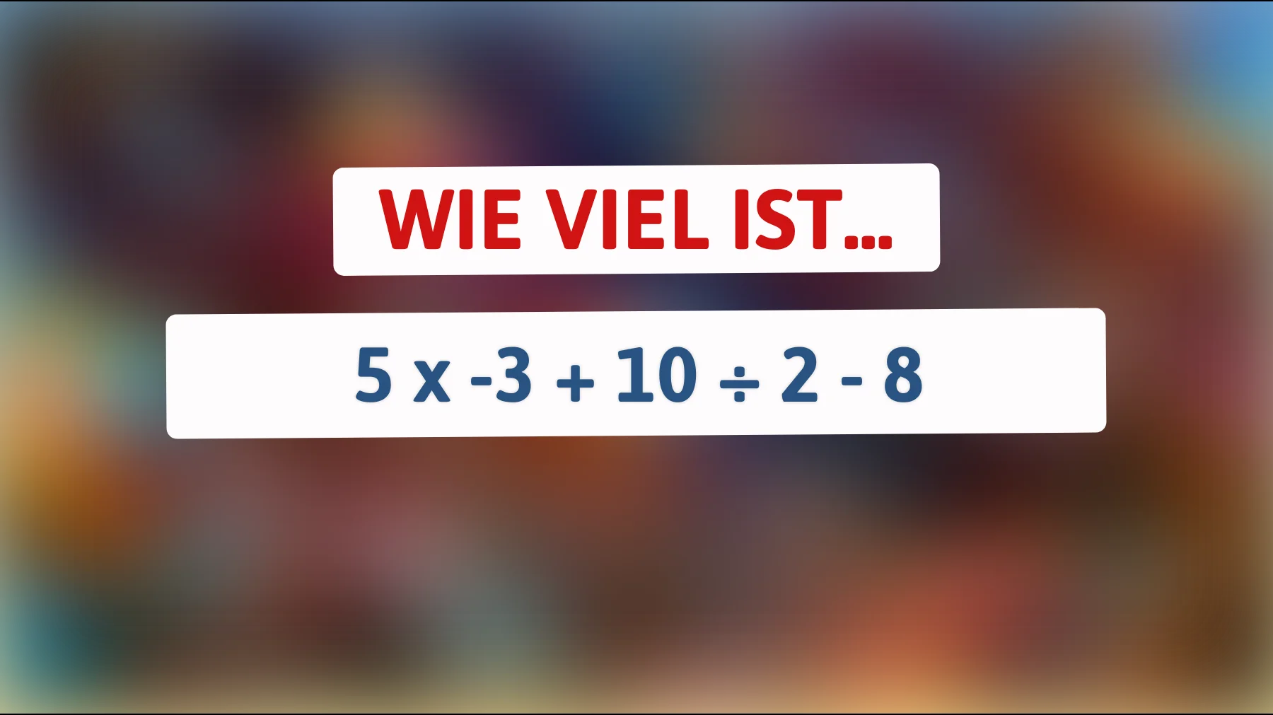 Nur 1% der Menschen können diese knifflige Gleichung lösen! Bist du clever genug?"