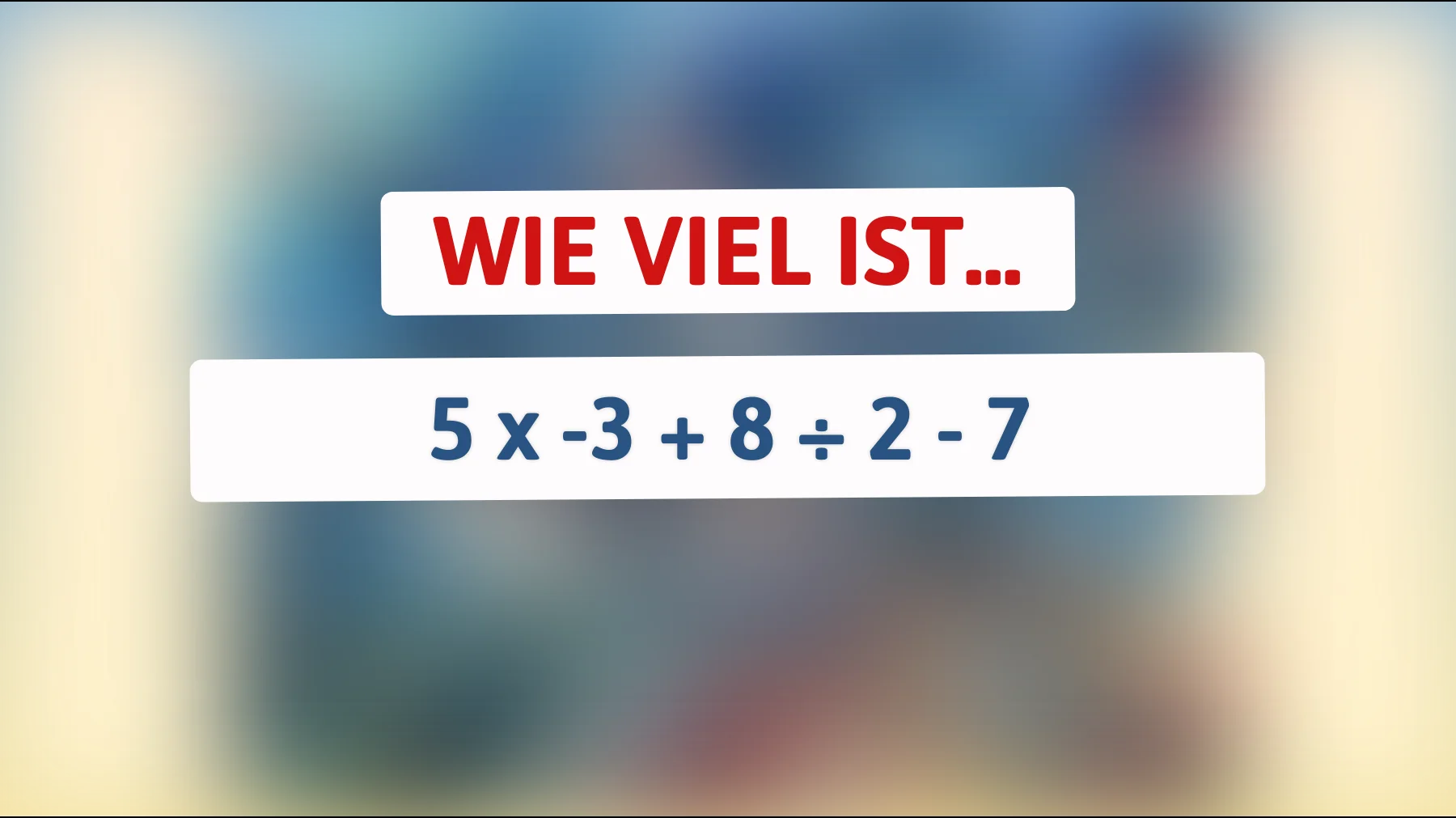Kannst du dieses knifflige Rätsel lösen, das nur 1 % der Menschen richtig beantworten? Entdecke, ob du zu den Genialen gehörst!"