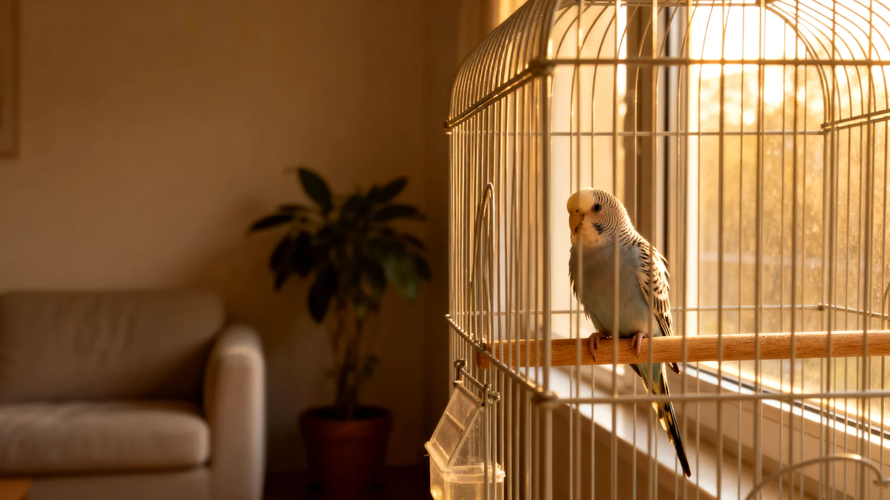 Wellensittiche benötigen in Wohnungshaltung gezieltes Training und Verhaltensübungen, um Langeweile, Verhaltensstörungen und mangelnde geistige Auslastung zu vermeiden, da der begrenzte Raum natürliche Flug- und Erkundungsmöglichkeiten einschränkt"